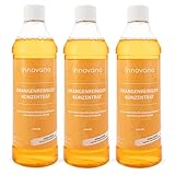 innovano Orangenreiniger Konzentrat Spar-Set 3x 500 ml, Allzweckreiniger für Küche Bad Wohnzimmer Textilien, natürlicher Orang