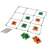 BuitenSpeel GA263 - Spiel, Tic, Tac, Toe mit 10 Wurfsäckchen, grün/orang
