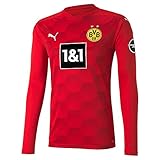 PUMA Herren T-Shirt BVB GK Shirt Replica LS w.Sponsor New, Puma Red, XL, 931109