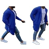 ZYYM Herren Strickjacke Lange Strickpullover Slim Fit Cardigan mit Stehkragen Sweater Winter Sweatshirt Longsleeve Pulli Grobstrick Basic Strickjacke Strickpullover Strick-Sweatshirt-Cardig