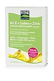 FITNE ACE + Selen + Zink Schwarzkümmelöl Kapseln, mit natürlichen Vitaminen, zur Unterstützung des Immunsystems und der Zellen, für mehr Vitalität (60 Kapseln)