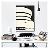 CBYLDDD Guggenheim Frank Lloyd Wright Poster Poster und Drucke Gebäude Wandkunst Gemälde Bilder für Wohnzimmer Wohnkultur 20x28 Kein R