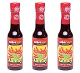 SABORMEX Pack 3 SAUCES XAMOY- Mexikanische Chamoy Sauce für Süßes und Pikantes, mit Chile de Arbol und Chile Guajillo, 3 Gläser zu 148