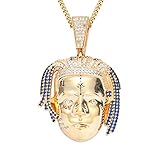 Rapper XXXTentacion Halskette Hiphop Damen Herren Anhänger Halskette Twist Kette Charm Schmuck Geschenke, Edelstahl,