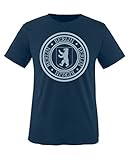 Comedy Shirts - Stadtwappen Berlin - Jungen T-Shirt - Navy/Eisblau Gr. 110-116