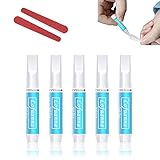 lofuanna 5 Pcs Nail Glue Nagelkleber, Extra stark und schnelltrocknend Professionelle Salon-Qualität,Schnell Trocknende Nail Art Kleber Tips für die Nagelverlängerung künstliche Fingernäg