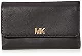 Michael Kors Damen Leather Continental Wristlet Handgelenkstasche Schwarz (Black)