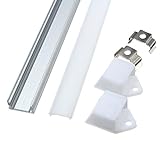 Kondensatoren U-Style Aluminium-Kanalhalter für LED Streifenlichtstange unter Schreinerlampe Beleuchtung (Color : Milk White)