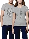 VIVAMAKE Coole Partner T Shirt Lions Couple für Damen grau größe M