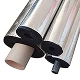 H-W 30mm Rohrisolierung Isolierschlauch für Klimaanlage, Selbstklebend Alukaschiert Rohr Dämmung Frostschutz Flammschutzmittel ID22mmx20mm, ID27mmx20mm, ID34mmx20mm 1p