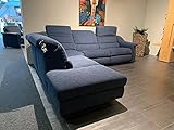 Ecksofa 1501 Stoff 24 Q2Chenil Heidelbeere mit Funk