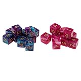 freneci 20 Stück Creative Plastic Double Color D6 Würfel Rollenspiel für RPG Brettsp