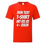 T-Shirt selbst gestalten/Bedrucken. T-Shirt einfach selber Machen. T-Shirt Druck. T-Shirt mit Wunschtext. T-Shirt selbst Bedrucken individuel (Dunkel Orange, M)