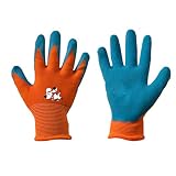 Kinder Arbeitshandschuhe Latex Schutzhandschuhe Gartenhandschuhe Handschuhe Kinderhandschuhe orange Gr. 2-6 2