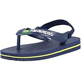 Havaianas Unisex Baby Brasil Logo II Zehentrenner, Mehrfarbig (Navy Blue/Citrus Yellow), 25/26 EU