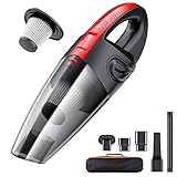 Handstaubsauger Akku Handstaubsauger 120W Handsauger kabellos 2200mAh Akku Staubsauger Haus/Auto inkl.5 Zubehör Autostaubsaug