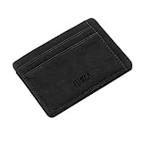 TENDYCOCO Kartenhalter Magic Wallet PU-Leder Geldbörse Brieftasche Schlank Kredit-ID-Karte Lagerung Zauberrequisiten Brieftasche (Schwarz)