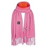 Qdreclod USB Beheizter Schal, Elektrisch Wärmer Heizschal für Herren Damen, 3 Heizstufen, Waschbarer Winddichter Winter Schal Nackenwärmer Für Kälteschutz im Innen- und Außenb