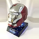 WXHJM Iron Man Helm 1: 1,MK5 Tragbarer Elektrisches Öffnen und Schließen Vollmasken für Halloween-Geburtstags-Geschenk-Prop mit Stimme Grußu Monochrome Brack