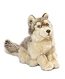 WWF Plüschtier Wolf 25cm liegend & sitzend zwei Varianten (sitzend)