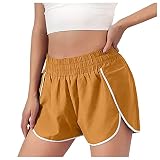 Damen Shorts Frauen - Damenhose Mit Gummizug Sommerhose Sporthose Casual Solid Leichte Schnelltrocknend Hose Kurze Hosen Wasserdicht Laufshorts Leicht Retro Laufshorts FüR Sport Yog