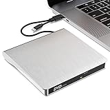 Tate Guard Externes CD-DVD-Laufwerk mit USB 3.0/ 2.0 & Typ C-Anschluss Tragbarer CD-/ RW- / DVD-/RW-Brennerleser Spieler Hochgeschwindigkeitsdatenübertragung für WIN7/ 8/10/ XP PC Laptop Desktop M'