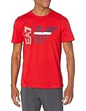 Emporio Armani Herren Visibilty Tee Hemd, Racing Red, Groß