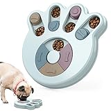 Pawaboo Hundepuzzle Spielzeug, 12 Löcher Hund Puzzle Feeder Spielzeug mit Rutschfester Basis Interaktives Hund Spielzeug, Slow Feeder Hundenäpfe für Hund Haustier Ausbildung Spiele Feeder, B