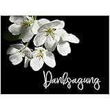 Trauer Danksagungskarten mit Umschlag | Motiv: Orchidee 2, 15 Stück | Dankeskarten DIN A6 Set | Trauerkarten Danksagung Danke sag
