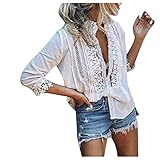Damen Blusen Taillierte Kurzarm Damenbluse Elegante Stretch Hemden Shirt Hemd Bluse Oberteil Hemdbluse Shirtbluse Pullover Bluse Langarm Shirt Tunika Blusen Top