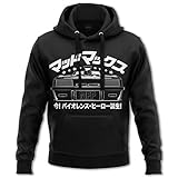 GTO Clothing Mad Max Japan Tribute Men's Hoodie Black | S-3XL | Made in The EU | Movie Fan Art MFP, 2XL