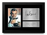 HWC Trading Sean Connery A4 Gerahmte Signiert Gedruckt Autogramme Bild Druck-Fotoanzeige Geschenk Für James Bond F