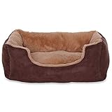 lionto by dibea Hundebett Hundekissen Hundekörbchen mit Wendekissen (S) 50x37 cm Farbe beige/b