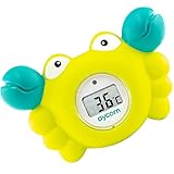 AYCORN Digitales Thermometer für Bad und Babyzimmer mit LED-Warnlampe - Badethermometer für Kinder & Baby zum Messen der Wassertemperatur - Für Jungen + M
