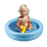 Yumeiyo Pool Runde Form KinderPlanschbecken,Aufstellpool Planschbecken | Kinderzel Schwimmbecken | Aufblasbare Badewanne für Drinnen&Draußen | Sommer Wasserspielzeug für Garten Strand|60cm(blau) (1pc)