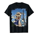 Katzen-Kätzchen, Tourist in Paris, Frankreich, Eiffelturm, lustig T-S