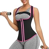 FeelinGirl Body Shaper Korsett für Frauen Taillentrainer Weste Sauna Shaper Schweiß Neopren Tank Top Slim Slimming Shapewear mit Reiß