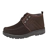 Ydsxlp Winterschuhe Herren Winterstiefel Gefüttert Warme Stiefeletten Rutschfeste Boots Wanderschuhe Draussen Trekking Schneestiefel Gr.39-44