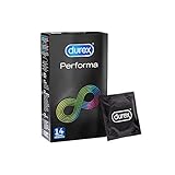 Durex Performa Kondome – aktverlängernde Kondome mit 5% benzocainhaltigem Gel – 14er Pack (1 x 14 Stück)