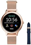 Fossil Damen Touchscreen Smartwatch 5E. Generation mit Lautsprecher, Herzfrequenz, GPS, NFC und Smartphone Benachrichtigungen + Fossil Watch Strap S181370