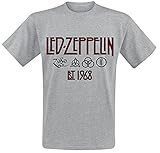 Led Zeppelin Symbols Est. 1968 T-Shirt grau meliert S