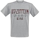 Led Zeppelin Symbols Est. 1968 Männer T-Shirt grau meliert L