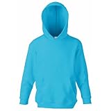 Fruit of the Loom - Classic Kinder Kapuzen-Sweatshirt 'Kids Hooded Sweat' 152,Azure B