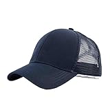 DAODE Mesh Cap Damen Baseball Kappe Outdoor Mesh Unisex Baseballkappe Sommer Kappe Mesh Baseballmütze Mit Zöpfen Loch Loop