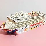 ZXKYZR8 Technics Building Blocks Luxus Kreuzfahrtschiff Großes Boot 3D-Modell 4950pcs DIY Mini Diamond Blocks Bricks Building Toy Collectible Model Construction Set Kompatibel mit Leg