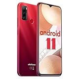 Ulefone Note 10 4G Smartphone - Android 11 Handy ohne Vertrag Octa-Core 2+32GB(auf 128GB erweitern) 6,52-Zoll-Bildschirm 8+2+2MP Hauptkameras Gesichtsentsperrung/Fingerabdruck-ID/OTG (Rot)