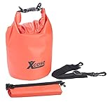 Xcase Segeltaschen: Wasserdichter Packsack, strapazierfähige Industrie-Plane, 10 l, rot (Waterbag)