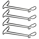 Warmery 4 Stück Weingläser Hängeregal für Stielgläser, Halterung unter dem Schrank, Metall-Wandhalterung, Draht-Hängeregal mit Schrauben für Küche Bar (26,2 cm)