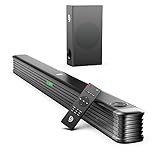 Soundbar für TV Gerät mit Wireless Subwoofer, 2.1 Kanal Soundbar mit Bluetooth 5.0, DSP Tiefer Bass,Soundbarsystem unterstützt Koaxiale,Optisch, AUX, USB