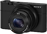 Sony RX100 Premium Kompakt Digitalkamera (20 MP, 7,6 cm (3 Zoll) Display, 1 Zoll Sensor, 28-100 mm F1.8-4.9 Zeiss Objektiv, 3,6x opt. Zoom) (DSC-RX100) schw